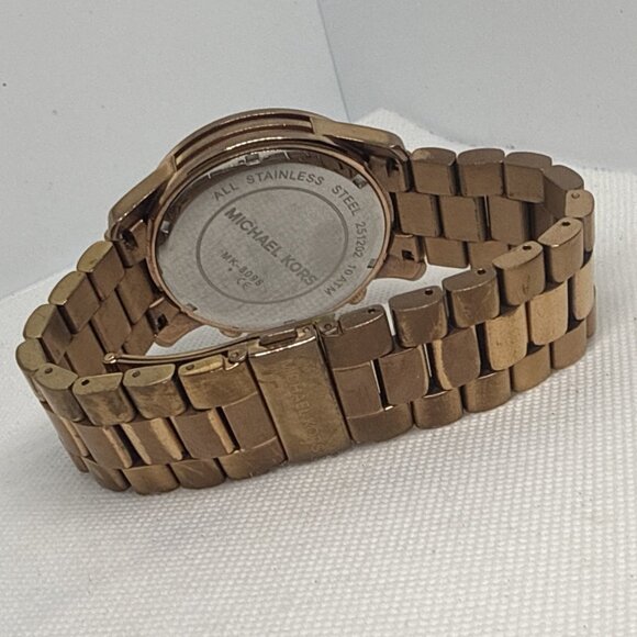 Michael Kors Runway Chronograph Rose Gold-Tone Stainless Steel MK8096 45mm - Picture 13 of 16